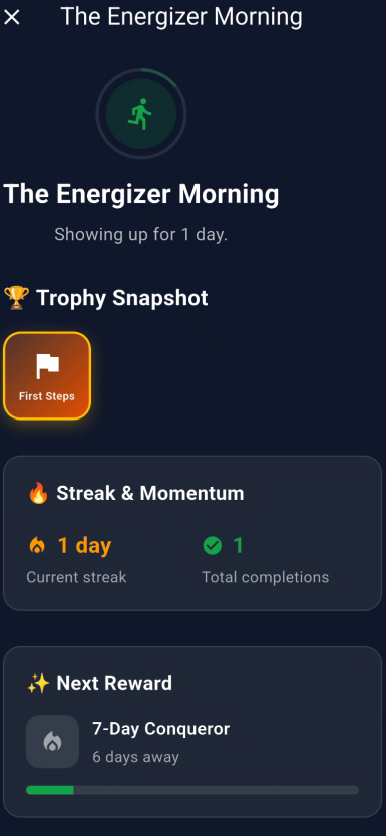 Trophy Snapshot and Streaks